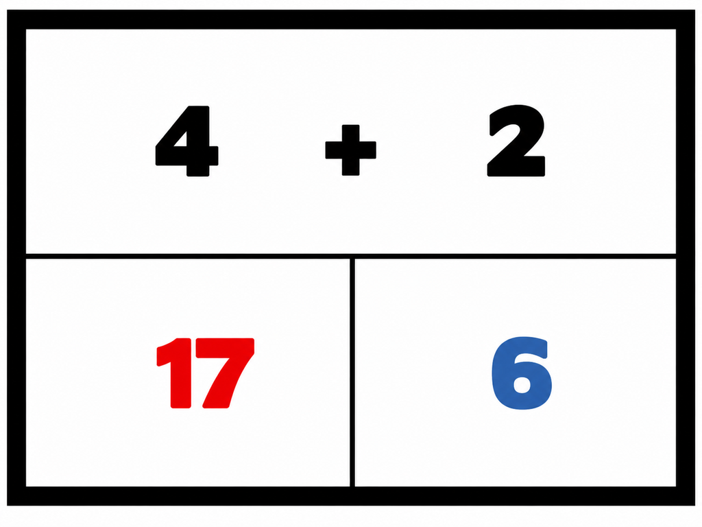 Carta MagicBox con suma matemática y opciones de respuesta para practicar operaciones mixtas