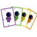 Cartas de jugador MagicBox con personajes de colores para organizar la dinámica del juego